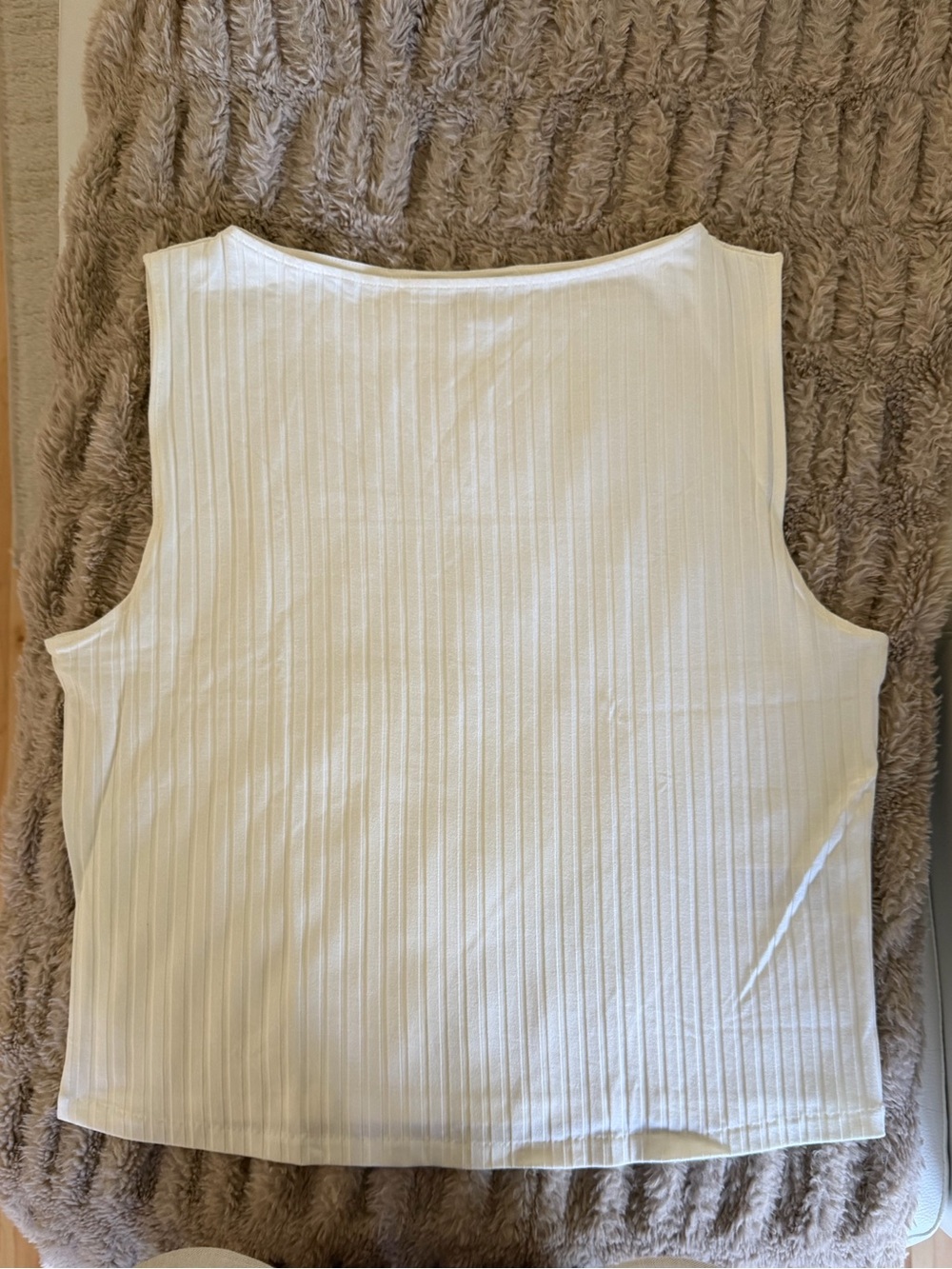 Banana Republic Ribbed Sleeveless Tank Top - Cream